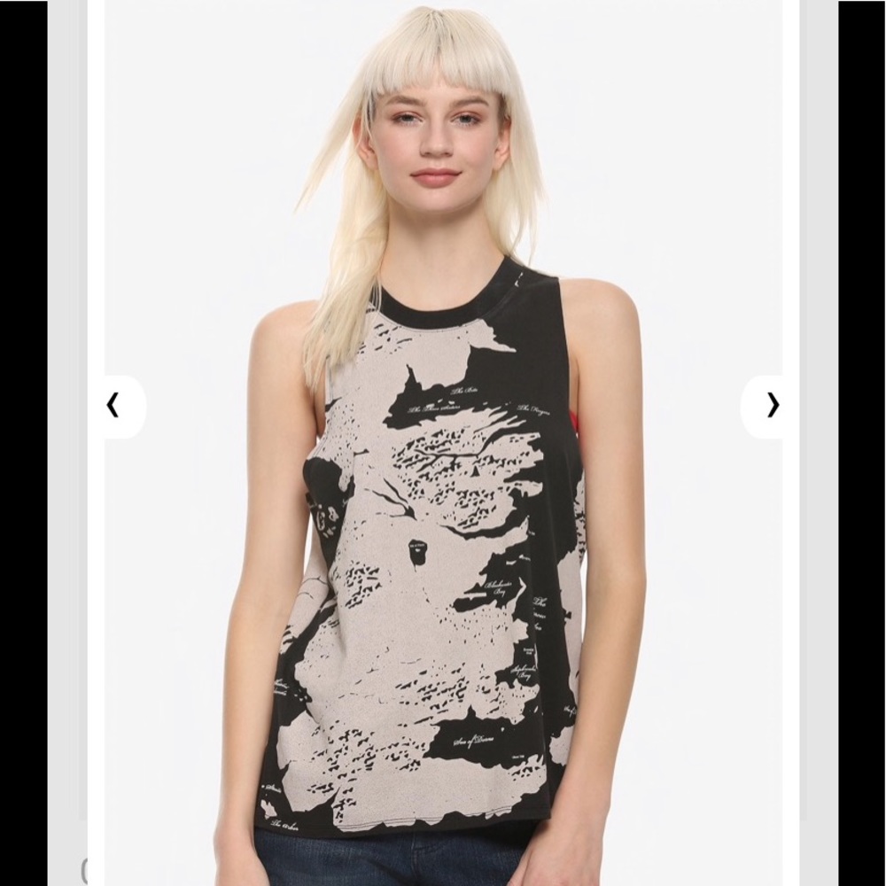 HOT TOPIC GAME OF THRONES Map High Neck TANK TOP!